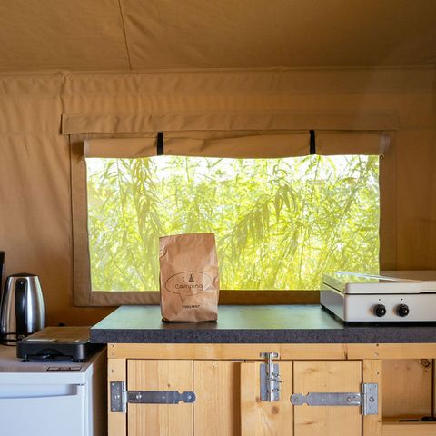 Tente en toile et en bois 5 personnes