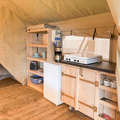 Tente en toile et en bois 5 personnes