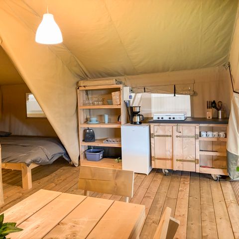 Tente en toile et en bois 5 personnes