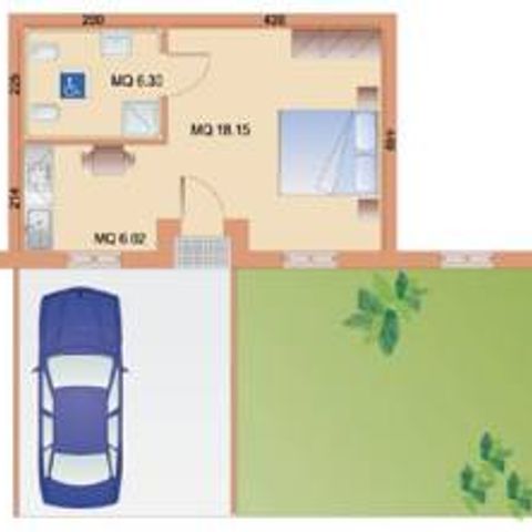 BUNGALOW 2 personnes - PMR - Animaux autorisés
