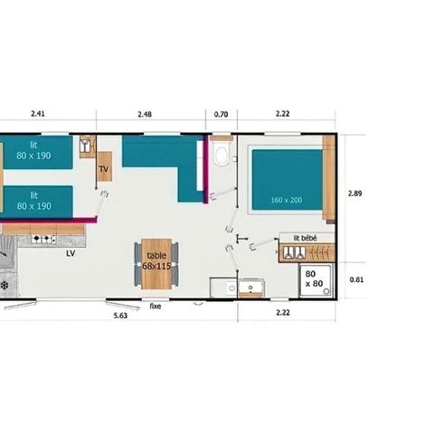 MOBILHOME 4 personnes - 4P Premium