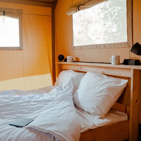 TENTE TOILE ET BOIS 4 personnes - Tente Safari I 4 personnes I Salle de bain privée