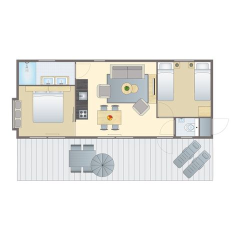 BUNGALOW 4 personnes - Maison de vacances pour 4 personnes