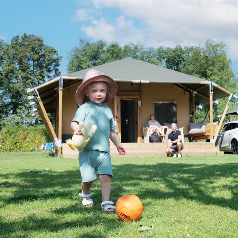 Tente en toile et en bois 6 personnes - Tente Safari de luxe