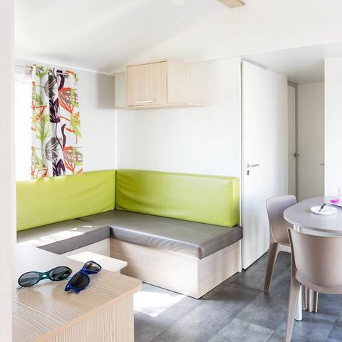 MOBILHOME 4 personnes - Comfort | 2 Chambres | Capacité 4 personnes | Terrasse surélevée | 1 Salle de bain | Climatisation