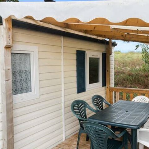 MOBILHOME 5 personnes - Comfort | 3 Chambres | Capacité 5 personnes | Terrasse surélevée | 1 Salle de bain | Climatisation