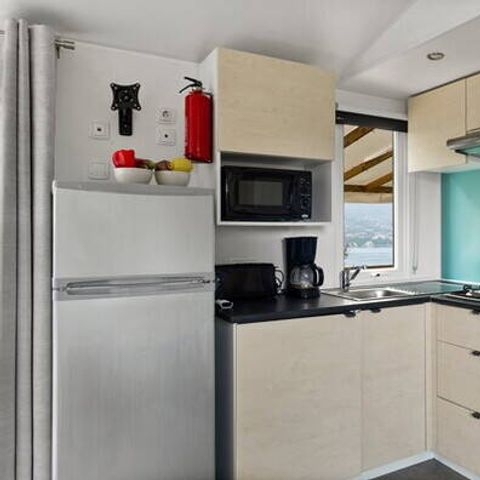 MOBILHOME 5 personnes - Comfort | 3 Chambres | Capacité 5 personnes | Terrasse surélevée | 1 Salle de bain | Climatisation