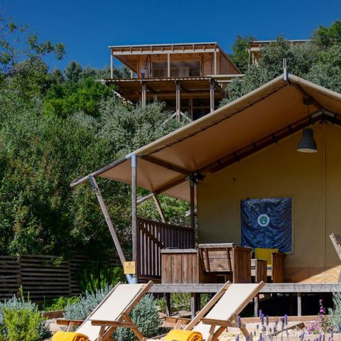 TENTE TOILE ET BOIS 2 personnes - Lodge Family