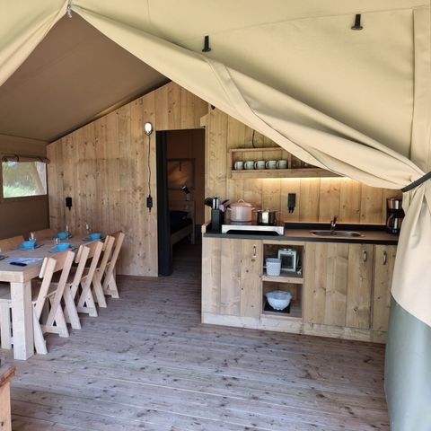 Tente en toile et en bois 8 personnes