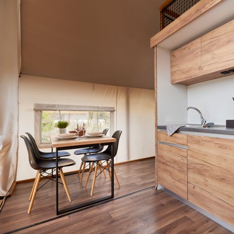 TENTE 6 personnes - Tente safari Premium à trois chambres (4+2)