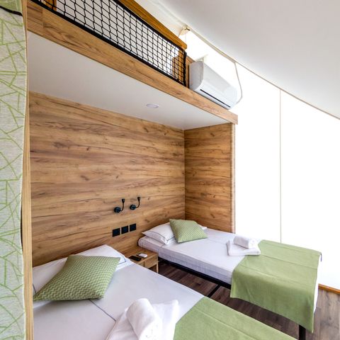 TENTE 6 personnes - Tente safari Premium à trois chambres (4+2)