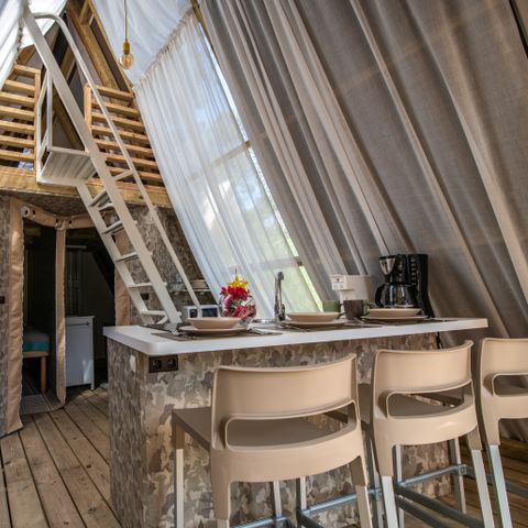 TENTE 4 personnes - Tente lodge Premium à deux chambres (2+2)