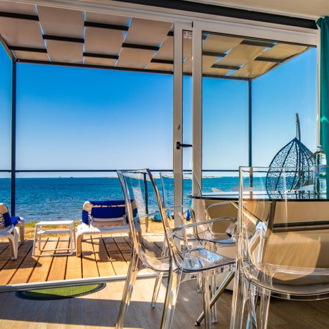 MOBILHOME 5 personnes - Camping Villa première ligne à la mer