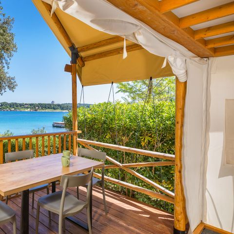 TENTE 4 personnes - Tente loft glamping safari à deux chambres - vue sur la mer