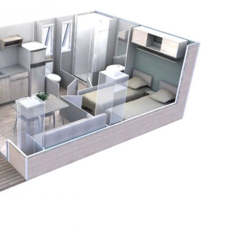 Mobilhome 4 personnes - Esterel - VIP Confort - EVO - 29m²- Vue Mer et Jacuzzi