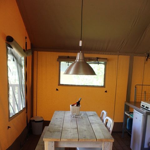 Tente en toile et en bois 6 personnes