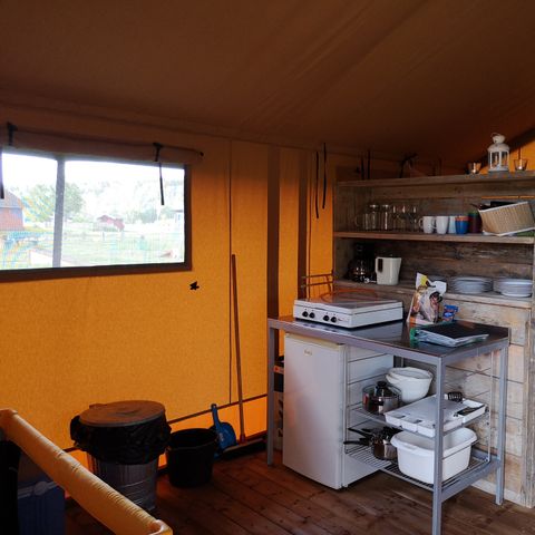 Tente en toile et en bois 6 personnes