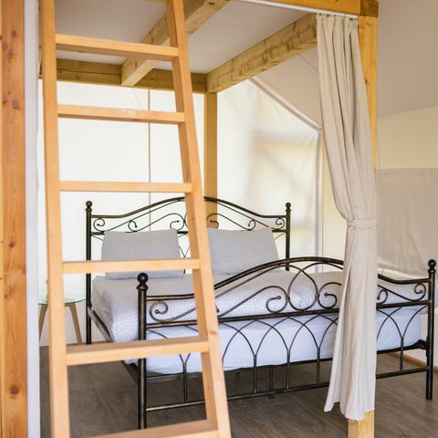 TENTE TOILE ET BOIS 5 personnes - Glamping avec salle de bain, Amber 40 m2