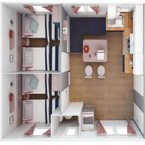 MOBILHOME 7 personnes - Mobil home Malta Living 400