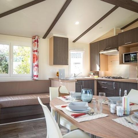 MOBILHOME 4 personnes - Cottage Grand Confort Maldives 32m² - 2 chambres / TERRASSE EN BOIS COUVERTE