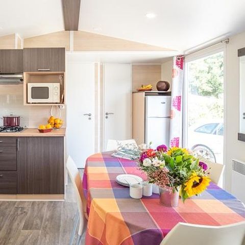 MOBILHOME 6 personnes - Cottage Grand confort Florès 35m² - 3 chambres / Terrasse en bois couverte