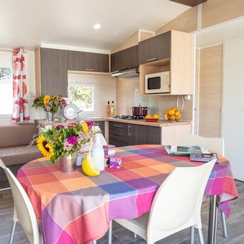 MOBILHOME 6 personnes - Cottage Grand confort Florès 35m² - 3 chambres / Terrasse en bois couverte
