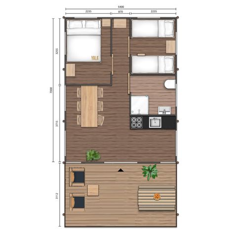 Tente en toile et en bois 4 personnes - Nordic Safari Lodge Fjäll