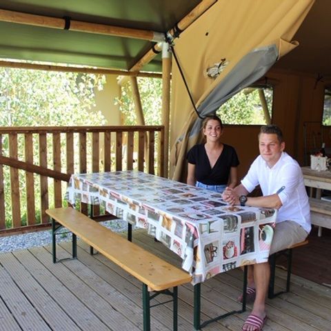 Tente en toile et en bois 4 personnes