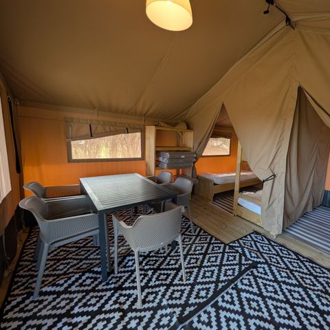 Tente en toile et en bois 5 personnes