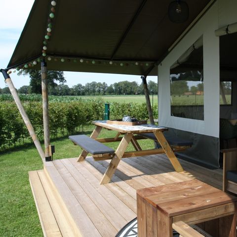 Tente en toile et en bois 6 personnes