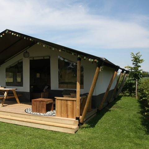 Tente en toile et en bois 6 personnes