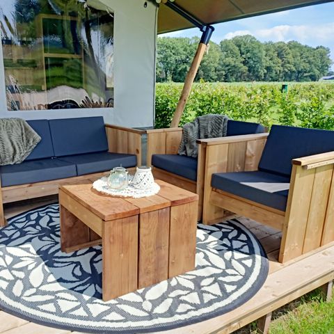 Tente en toile et en bois 6 personnes