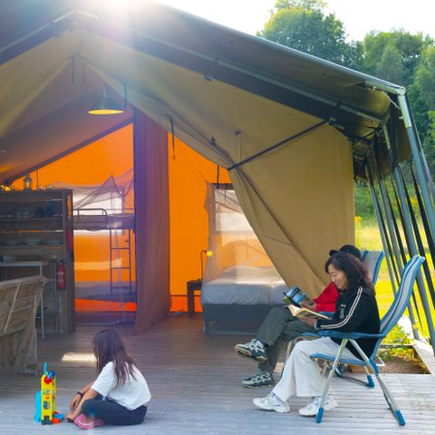 Tente en toile et en bois 4 personnes