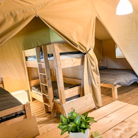 Tente en toile et en bois 5 personnes