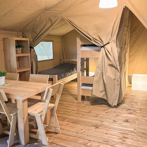 Tente en toile et en bois 5 personnes