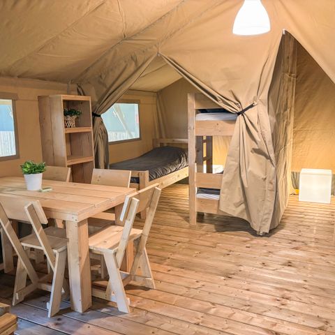 Tente en toile et en bois 5 personnes