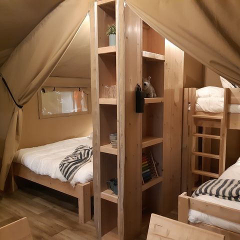 Tente en toile et en bois 5 personnes