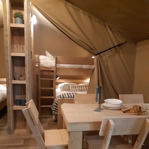 Tente en toile et en bois 5 personnes