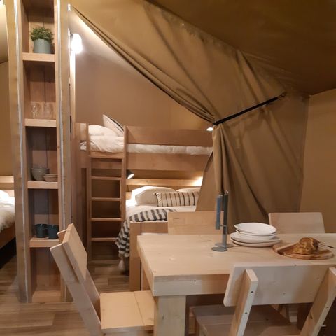 Tente en toile et en bois 5 personnes