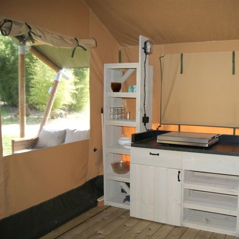 Tente en toile et en bois 5 personnes