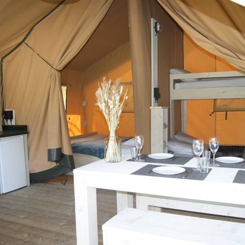 Tente en toile et en bois 5 personnes
