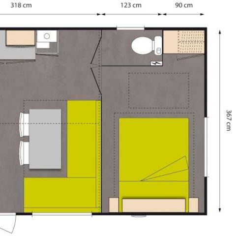 MOBILHOME 6 personnes - Premium Verveine - 2 chambres + terrasse 11.25 m²