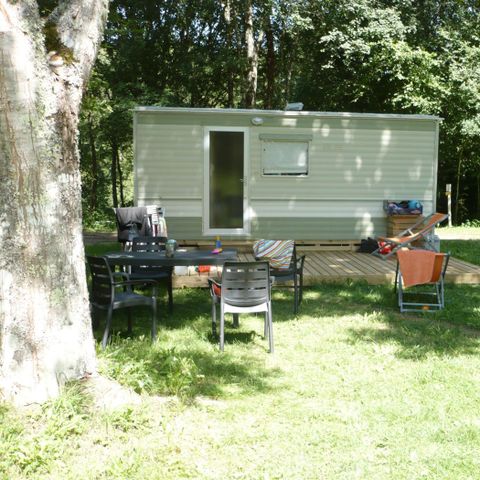MOBILHOME 4 personnes - Tilleul Eco (2 adultes + 2 enfants) - 2 chambres sans sanitaire + terrasse 12.50m²