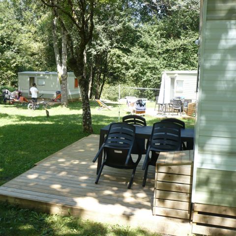 MOBILHOME 4 personnes - Tilleul Eco (2 adultes + 2 enfants) - 2 chambres sans sanitaire + terrasse 12.50m²