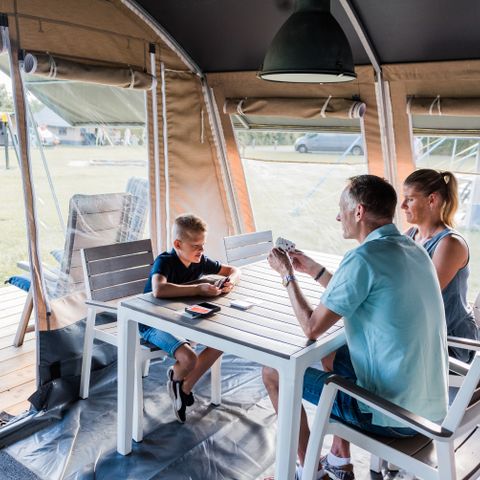Tente en toile et en bois 4 personnes - Tente de glamping