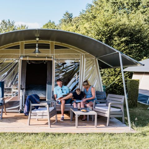 Tente en toile et en bois 4 personnes - Tente de glamping