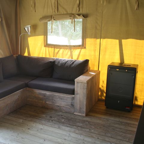 TENTE TOILE ET BOIS 5 personnes - Strandheem lodge glamping avec sanitaires privés