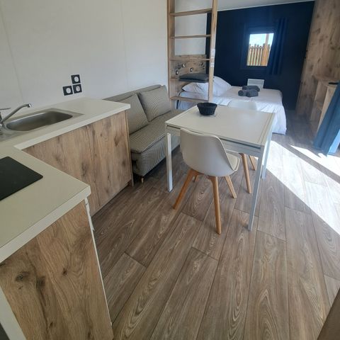 MOBILHOME 2 personnes - Mobil Studio avec SPA - 1 chambre - terrasse couverte