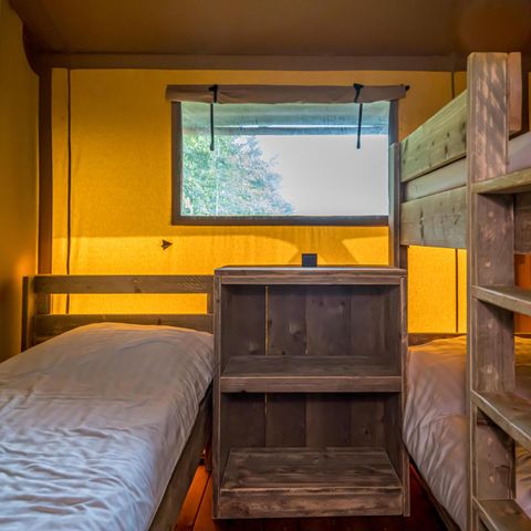 Tente en toile et en bois 7 personnes - Lodge de glamping