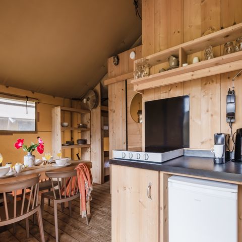Tente en toile et en bois 4 personnes - La tente « De Bos » - Poêle